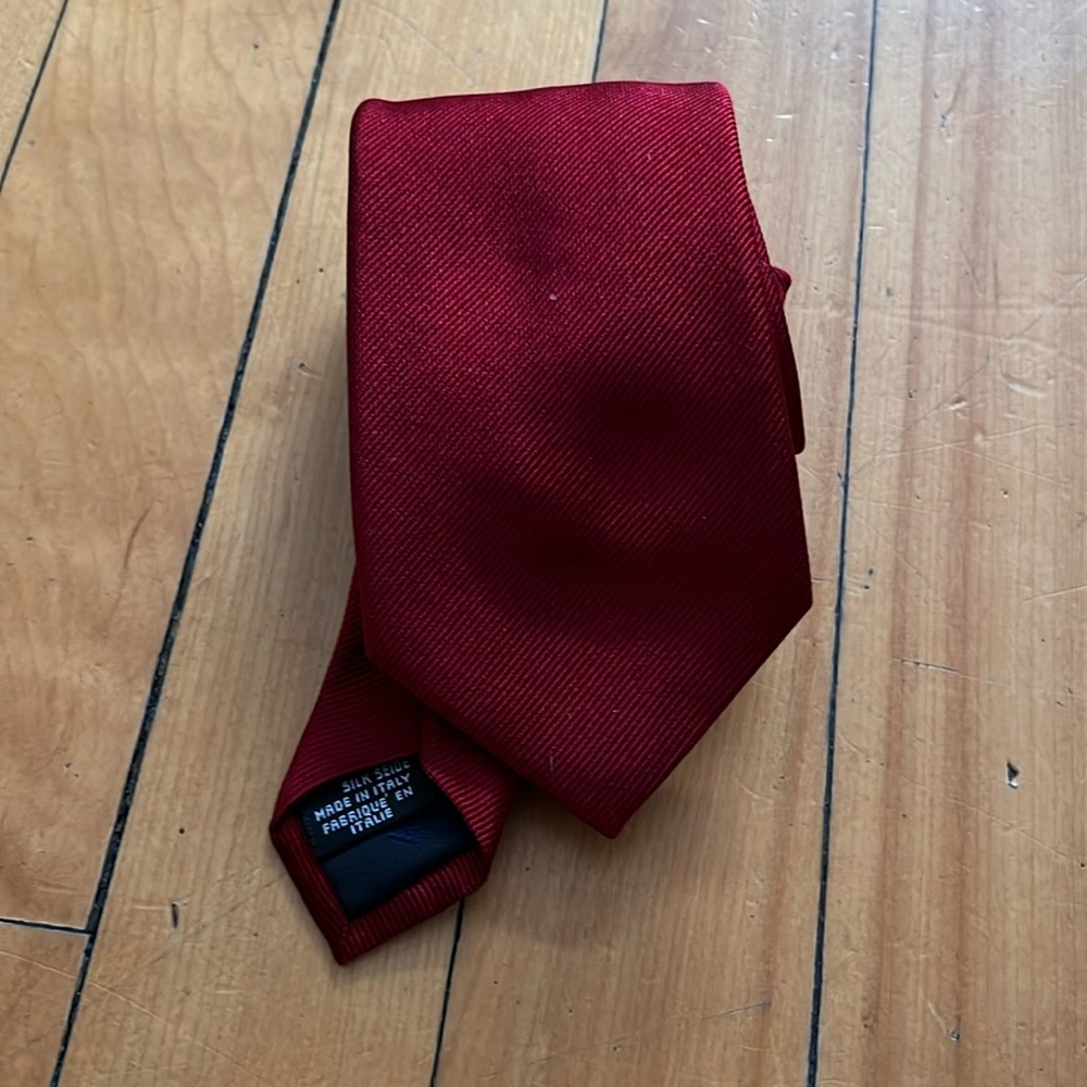 KENZO red silk skinny tie *as is